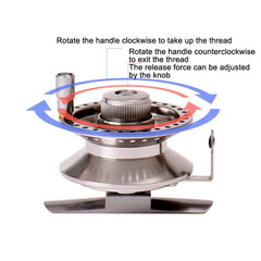 LEO 27758 Side Foot Front Reel With Guide Ring Ice Fishing Reel, Specification:, BLT-40 Right Hand, BLT-50 Right Hand, BLT-60 Right Hand