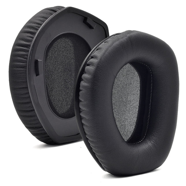 2 almohadillas para los oídos para Sennheiser HDR RS165 RS175 RS185 RS195, estilo: orejeras de cuero proteico, orejeras de piel de cordero, orejeras de red de fútbol, ​​orejeras de cuero de rana, orejeras de tela de terciopelo