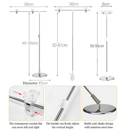 Photography Backdrop Stand Camera Photo Background Props,Style:, T-type 2-section 85cm, T-type Clamp  87cm, T-type Magnetic 80cm, L-type Desktop 85cm, L-type Magnetic 85cm, T-type 4-section  95cm, KT Board