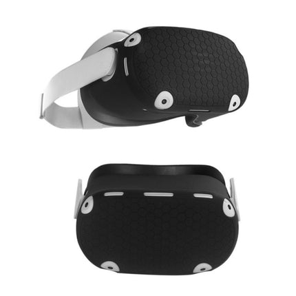 6 PCS/Set For Meta Quest 2 Silicone All-Inclusive Console Controller Cover, White, Blue, Black, Red