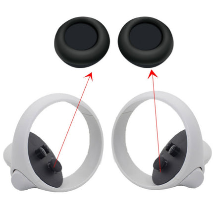 6 PCS/Set For Meta Quest 2 Silicone All-Inclusive Console Controller Cover, White, Blue, Black, Red