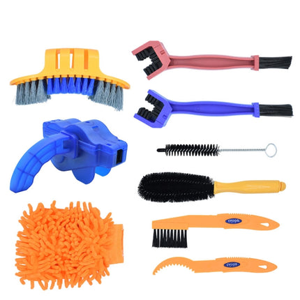 Bike Chain Washer Cleaner Kit Maintenance Tool,Specification:, 4 In 1 Brush, 4 In 1 Chain Washer, 6 In 1 Brush, 6 In 1  Chain Washer, 7 In 1, 8 In 1, 3 In 1, 9 In 1, 10 In 1