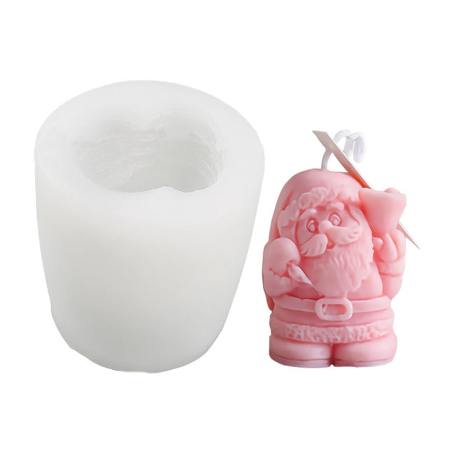 DIY Christmas Candle Aromatherapy Gypsum Silicone Mold, Shape:, Santa, Simple Christmas Tree, Triangular Christmas Tree, Christmas Gift, Single Stereo, Snow House 3, Single Christmas Cylinder, Origami Christmas Tree, 8 Cone Contest Christmas Tree      ...