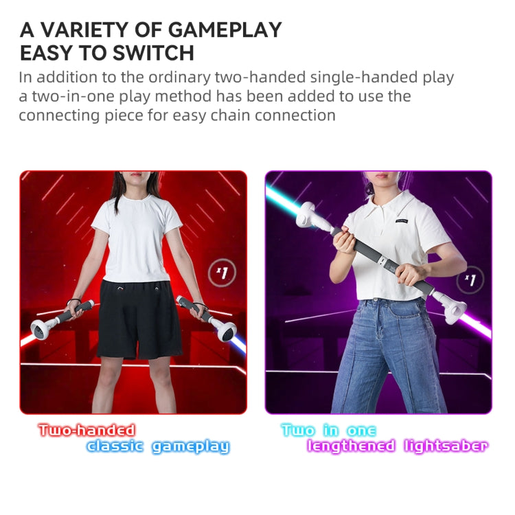 VR Controllers Long Stick Handle for Meta Quest 2 Playing Beat Saber Games, for Oculus Quest 2