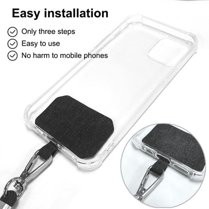 2 PCS Phone Lanyard Adjustable Detachable Neck Cord with Card, Black, Red, Yellow, Sky Blue, Wine Red, Light Gray, Dark Gray, Dark Blue, White