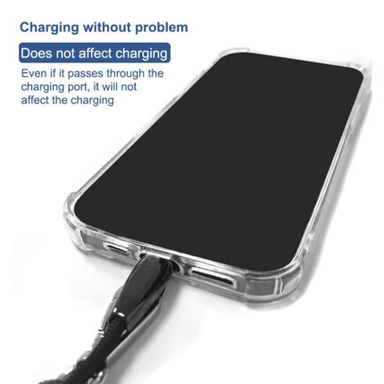 2 PCS Phone Lanyard Adjustable Detachable Neck Cord with Card, Black, Red, Yellow, Sky Blue, Wine Red, Light Gray, Dark Gray, Dark Blue, White