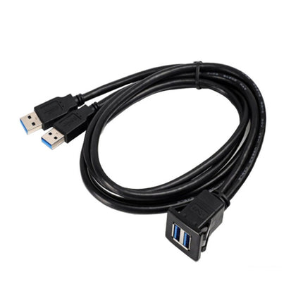 RF-56 Dual-port USB3.0 Waterproof Cable Car Dashboard Audio Extension Line, Cable Length: 1m, Dashboard Audio Extension Line