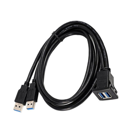 RF-56 Dual-port USB3.0 Waterproof Cable Car Dashboard Audio Extension Line, Cable Length: 1m, Dashboard Audio Extension Line