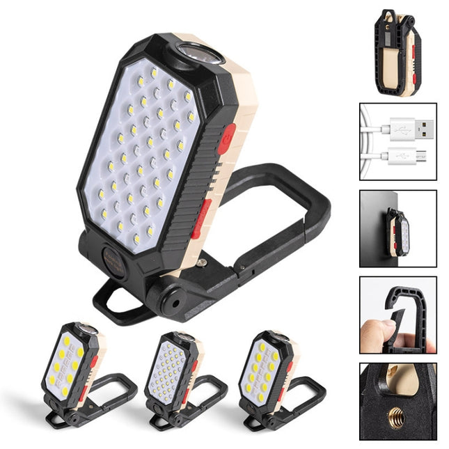 COB Work Light USB Charging Hook Emergency Flashlight Maintenance Lamp, Style: