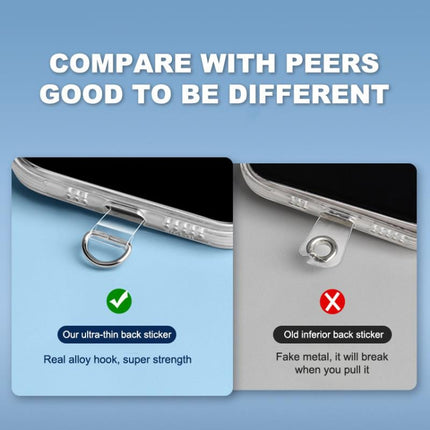 3 PCS Universal Phone Lanyard Gasket Back Stick TPU Connecting Piece