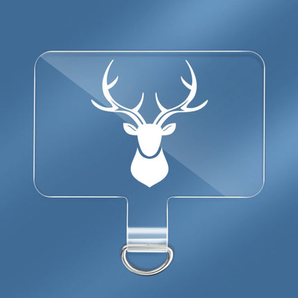 Universal Phone Lanyard Gasket Back Stick TPU Connecting Piece, Smile, Colored Smiley Face, Happy, Rainbow, Deer, Adorable Tiger