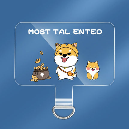 Universal Phone Lanyard Gasket Back Stick TPU Connecting Piece, Smile, Colored Smiley Face, Happy, Rainbow, Deer, Adorable Tiger