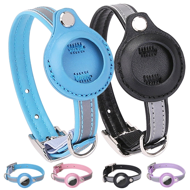 For Airtag Tracker Protective Cover Pet PU Collar, XS, S, M