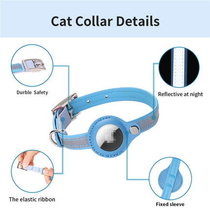 For Airtag Tracker Protective Cover Pet PU Collar, XS, S, M