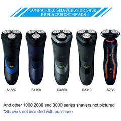 3pcs SH30 Razor Blade + Mesh Cover for Philips S1000 S2000 S3000 S4000
