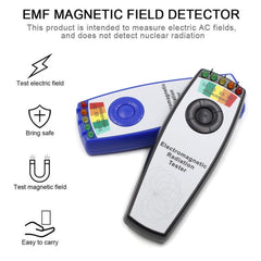 5 LED Electromagnetic Field EMF Gauss Meter Ghost Hunting Detector, Style 1  Blue