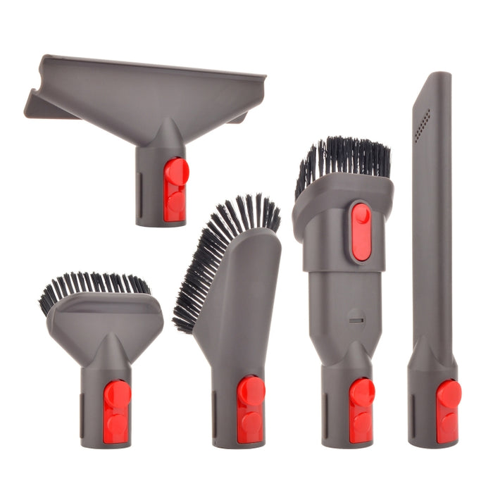 Accesorios para aspiradoras Dyson V7 V8 V10 V11 V12 V15, 5 en 1, cepillo suave, cepillo dos en uno, 2 cepillos para manchas, cepillo para colchones, grietas y manchas, juego 4 en 1, juego de mangueras, 2 adaptadores, soporte