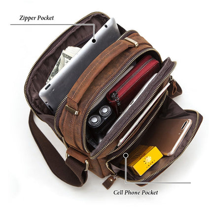 HUMERPAUL MH573 Men Shoulder Bag Leather Messengers Bag