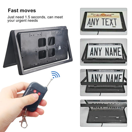 US Standard Car Flip Retractable License Plate Holder Hidden Shutter Cover License Plate Holder