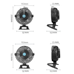 USB Charging Desktop Clip Style Cooling Fan, Spec:, Spray (Green), Spray (Blue), Spray (Pink), Spray (Black), Regular (Green), Regular (Blue), Regular (Pink), Regular (Black)