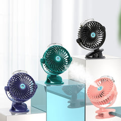 USB Charging Desktop Clip Style Cooling Fan, Spec:, Spray (Green), Spray (Blue), Spray (Pink), Spray (Black), Regular (Green), Regular (Blue), Regular (Pink), Regular (Black)