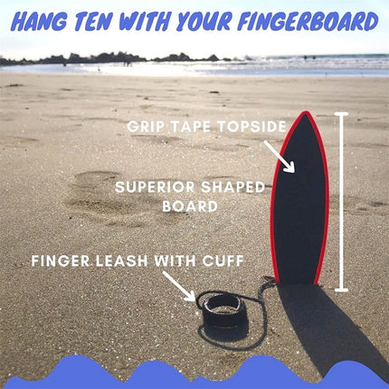 2 PCS Mini Fingertip Surfboard Kids Fingertip Skateboard Toys, Red, Yellow, Blue, Green