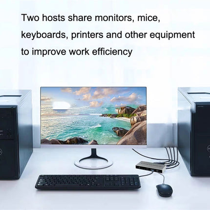 KYSW59 60HZ DP USB KVM Switch 2-in-1 Computer Sharing Device, KYSW59, 8K