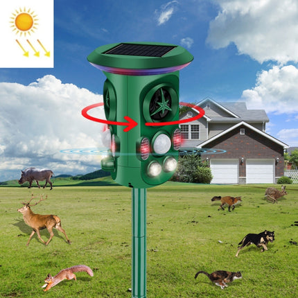 RC-543 Solar Energy 360 Degree Omnidirectional Ultrasonic Bird Repeller Animal Repeller