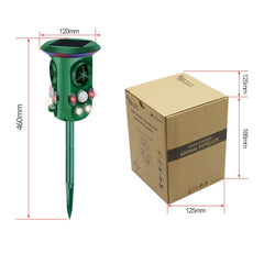RC-543 Solar Energy 360 Degree Omnidirectional Ultrasonic Bird Repeller Animal Repeller