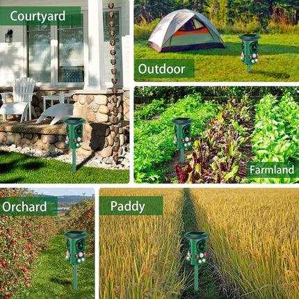 RC-543 Solar Energy 360 Degree Omnidirectional Ultrasonic Bird Repeller Animal Repeller