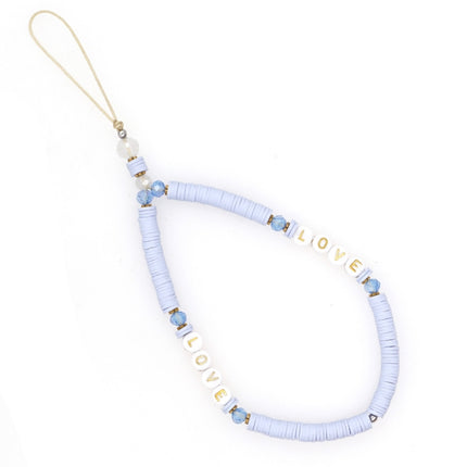 Cordón para teléfono móvil de cerámica suave con letras geométricas, cadena antipérdida, RT-K210065A, RT-K210065B, RT-K210065C, RT-K210065D