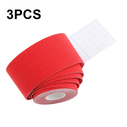 3pcs Muscle Tape Physiotherapy Sports Tape Basketball Knee Bandage, Size:, 2.5cm x 5m, 3.8cm x 5m