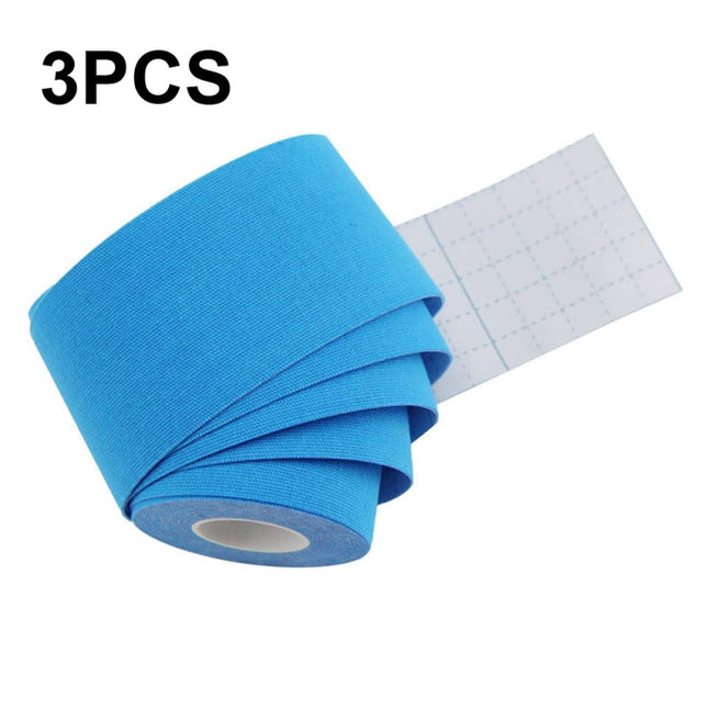 3pcs Muscle Tape Physiotherapy Sports Tape Basketball Knee Bandage, Size:, 5cm x 5m