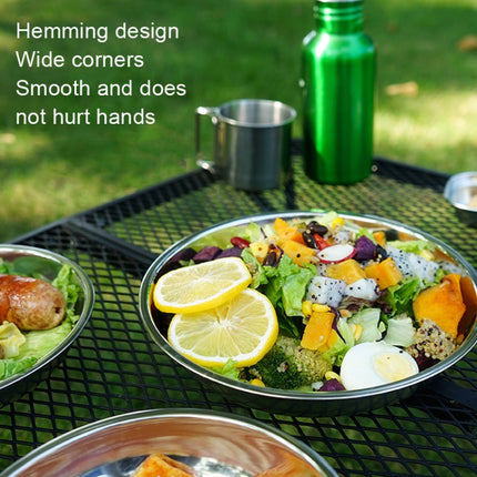 CLS Portable Stainless Steel Dinner Plate Outdoor Camping Cutlery, 22 PCS / Set