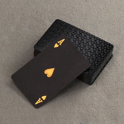 2 PCS Card Game Bronzing Waterproof Playing Cards, 2 PCS Bronzing Waterproof Poker