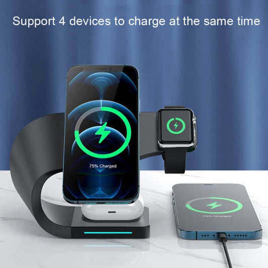 LFX-178 4 In 1 Wireless Charger For Smartphone&iWatch&AirPods, LFX-178