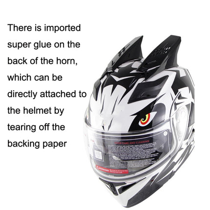 1 Pair Motorcycle Helmet  Horns Plastic Paste Decoration, Dumb Black, Shiny Black, Red, Yellow, White