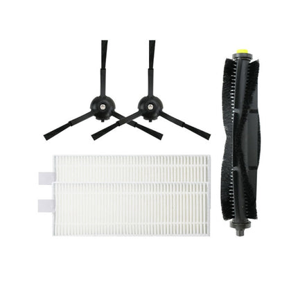 For 360 X100/X100 MAX Robot Vacuum Accessories, Main Brush, 2pcs Filter, 1pair Side Brush, Main Brush +2 Filters+2 Side Brushes
