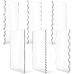 6 In 1 Clear Acrylic Cake Scraper Smoothing Tool Set, 6 In 1