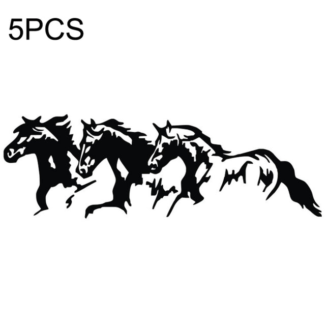 5PCS FGM-002 Carving Reflective Stickers Galloping Horse Car Body Sticker, Galloping Horse