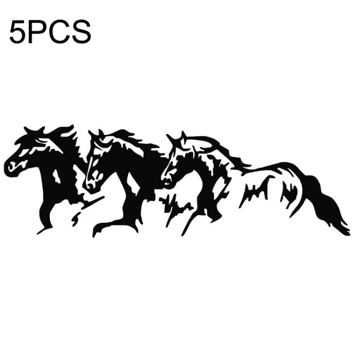 5PCS FGM-002 Carving Reflective Stickers Galloping Horse Car Body Sticker, Galloping Horse