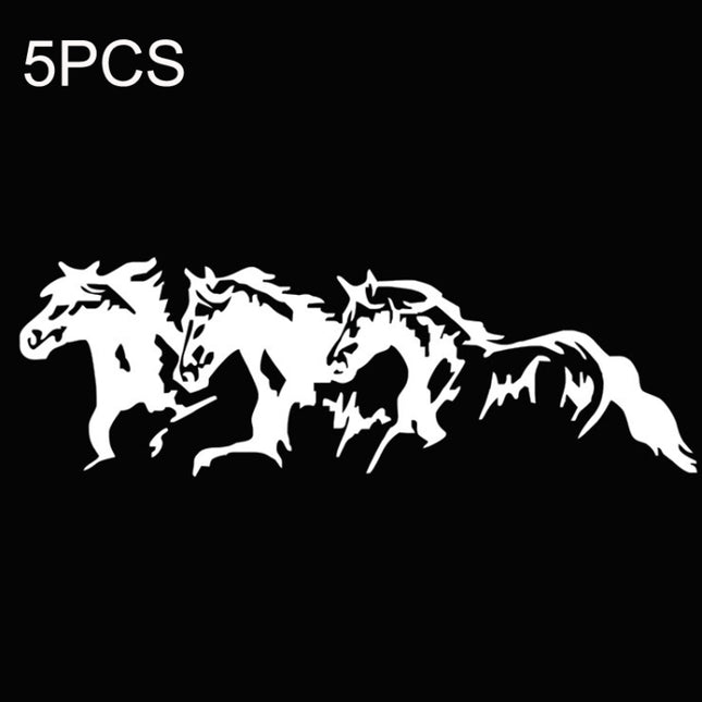 5PCS FGM-002 Carving Reflective Stickers Galloping Horse Car Body Sticker, Galloping Horse