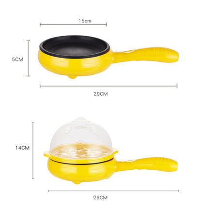 350W Electric Egg Omelette Cooker Frying Pan Steamer Cooker,EU Plug,Style:, Single Layer Set Yellow, Double Layer Set Yellow, Pan+Wood Shovel Yellow, Single Layer Set Pink, Double Layer Set Pink, Pan+Wood Shovel Pink