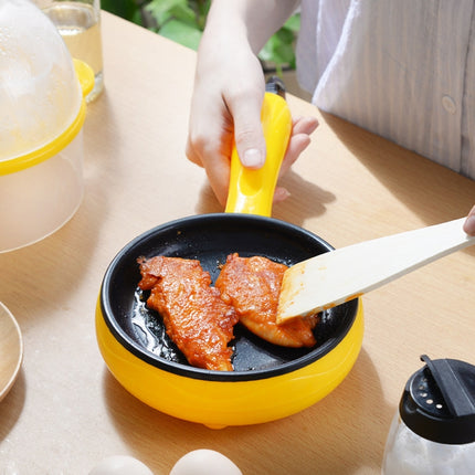 350W Electric Egg Omelette Cooker Frying Pan Steamer Cooker,EU Plug,Style:, Single Layer Set Yellow, Double Layer Set Yellow, Pan+Wood Shovel Yellow, Single Layer Set Pink, Double Layer Set Pink, Pan+Wood Shovel Pink