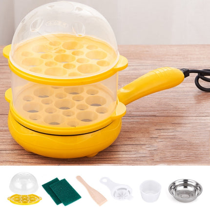 350W Electric Egg Omelette Cooker Frying Pan Steamer Cooker,EU Plug,Style:, Single Layer Set Yellow, Double Layer Set Yellow, Pan+Wood Shovel Yellow, Single Layer Set Pink, Double Layer Set Pink, Pan+Wood Shovel Pink