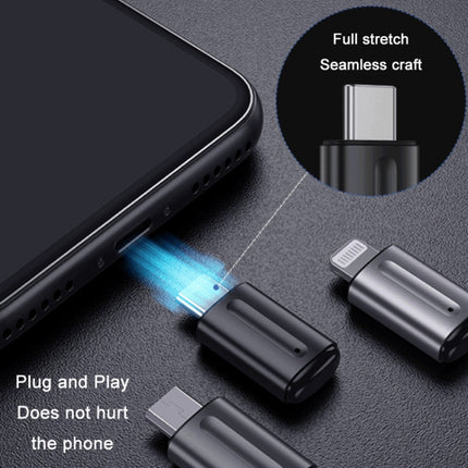 Ocrustar Capsule Mobile Phone Infrared Universal Remote Control, Color: 3-in-1 iOS/Hongmeng/Android Type-C (Black)