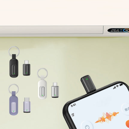 Ocrustar Capsule Mobile Phone Infrared Universal Remote Control, Color: 3-in-1 iOS/Hongmeng/Android Type-C (Black)