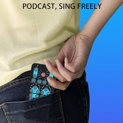 M10  Mobile Computer Sound Card Mini Voice Changer K Song Recording Bluetooth Voice Changer, M10