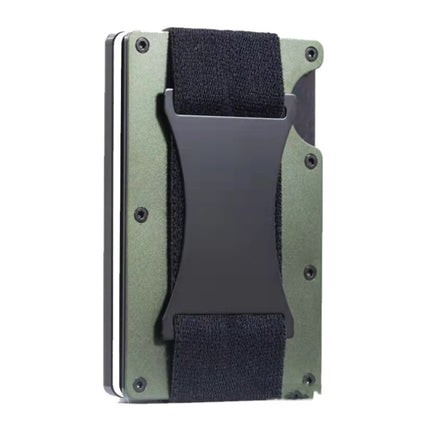 ZDL-05 Tracker Protection Organizer Metal Card Holder For AirTag 2nd Gen / AirTag 1st Gen, Army Green, Black, Grey, Light Blue