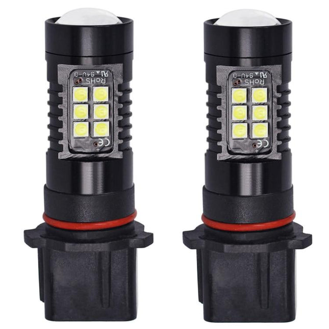 1pair Automotive High-Power LED White Light Fog Lamp, P13W